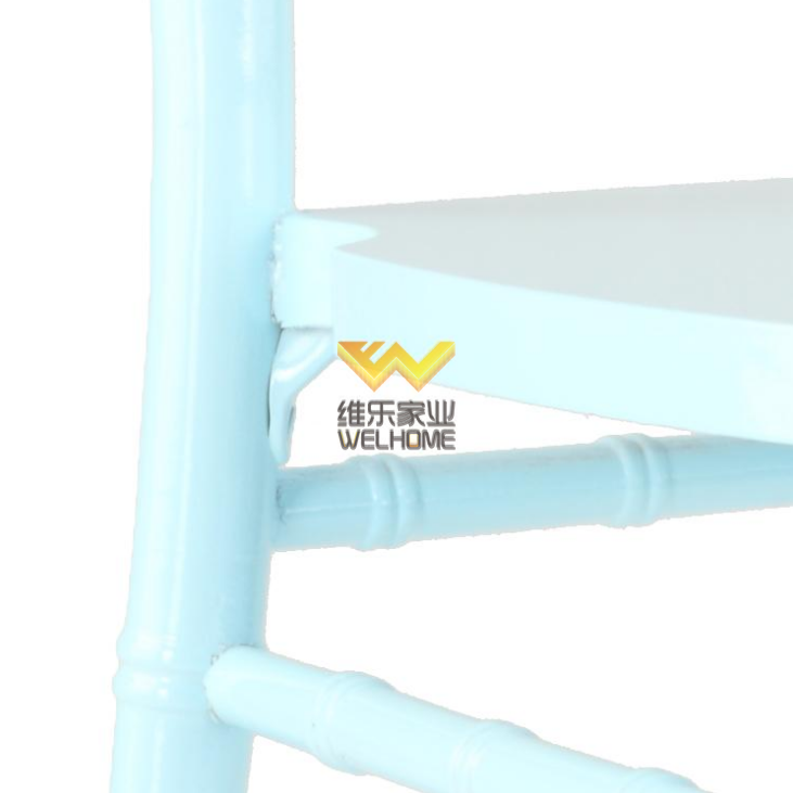 Light blue solid wood chiavari dining chair for wedding/event